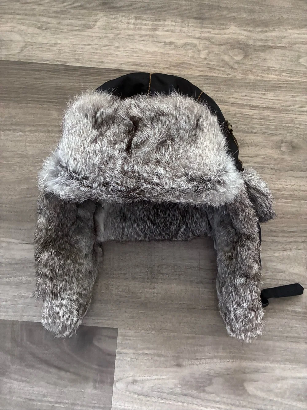 Men's Faux Fur Trapper Hat in Gray - Insulated Earflap Cap Mad Bomber